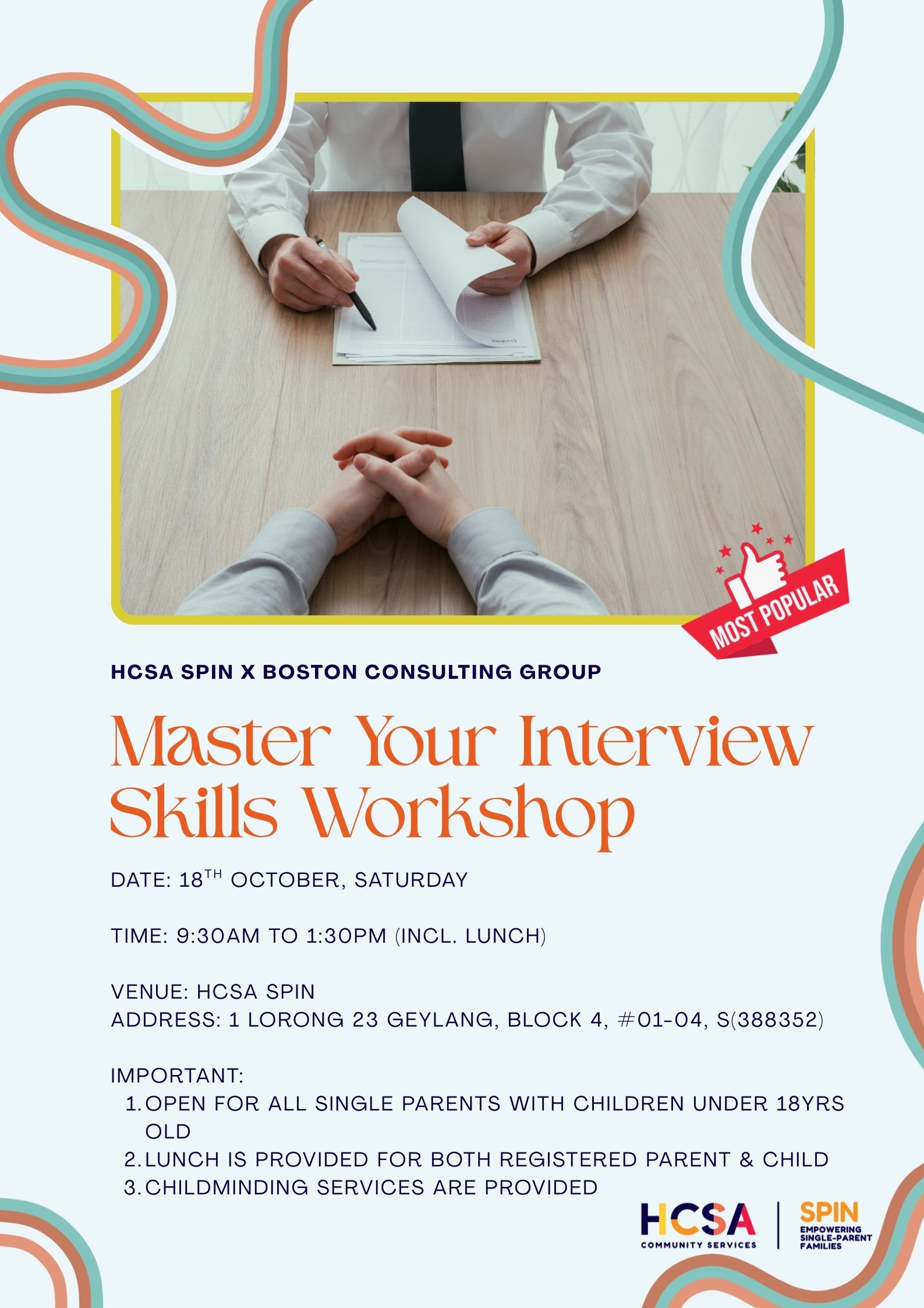 SPIN x BCG – Interview Skills Workshop (18th Oct) SPIN x BCG - Interview Skills Workshop (18th Oct)