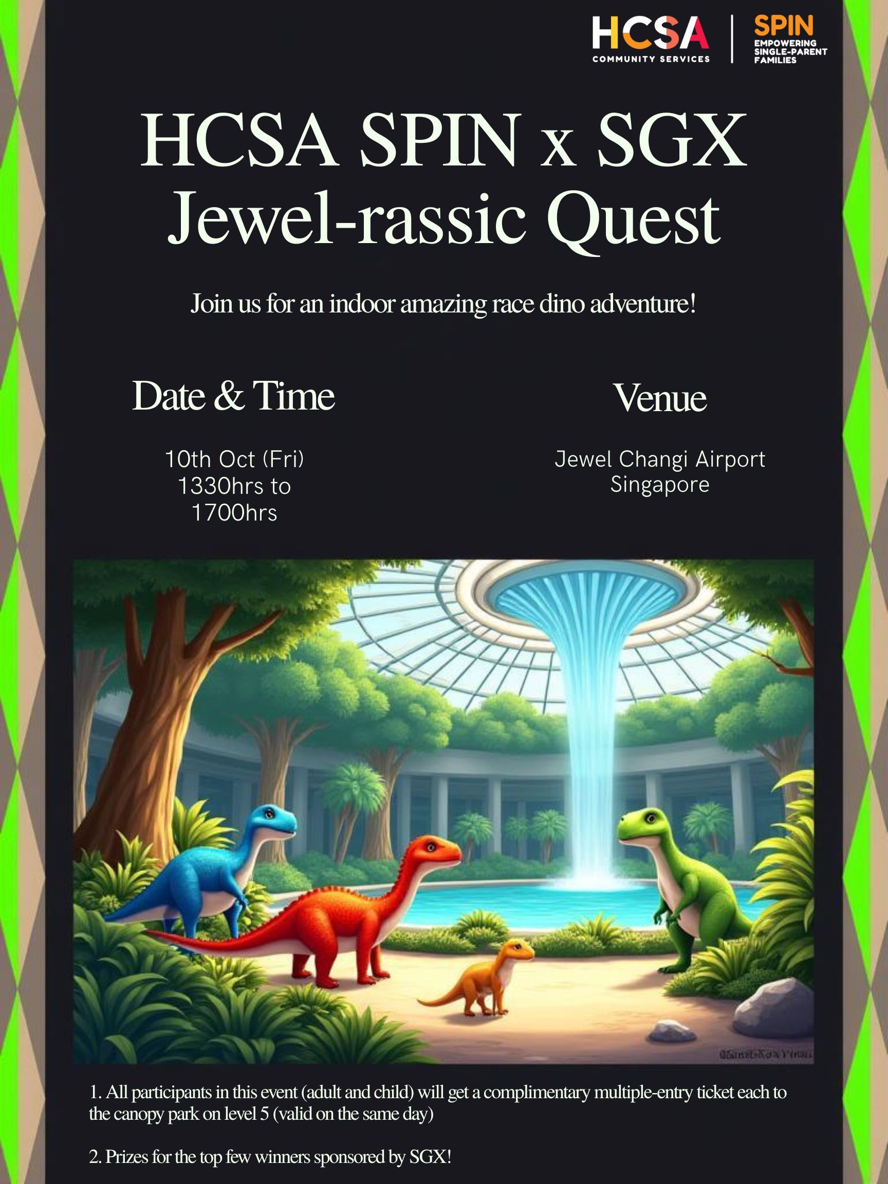HCSA SPIN x SGX – Jewel-rassic Quest (10th Oct 2025) HCSA SPIN x SGX - Jewel-rassic Quest (10th Oct 2025)